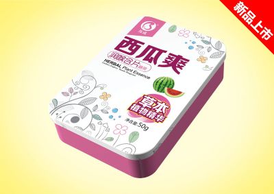 润喉含片铁盒--西瓜爽